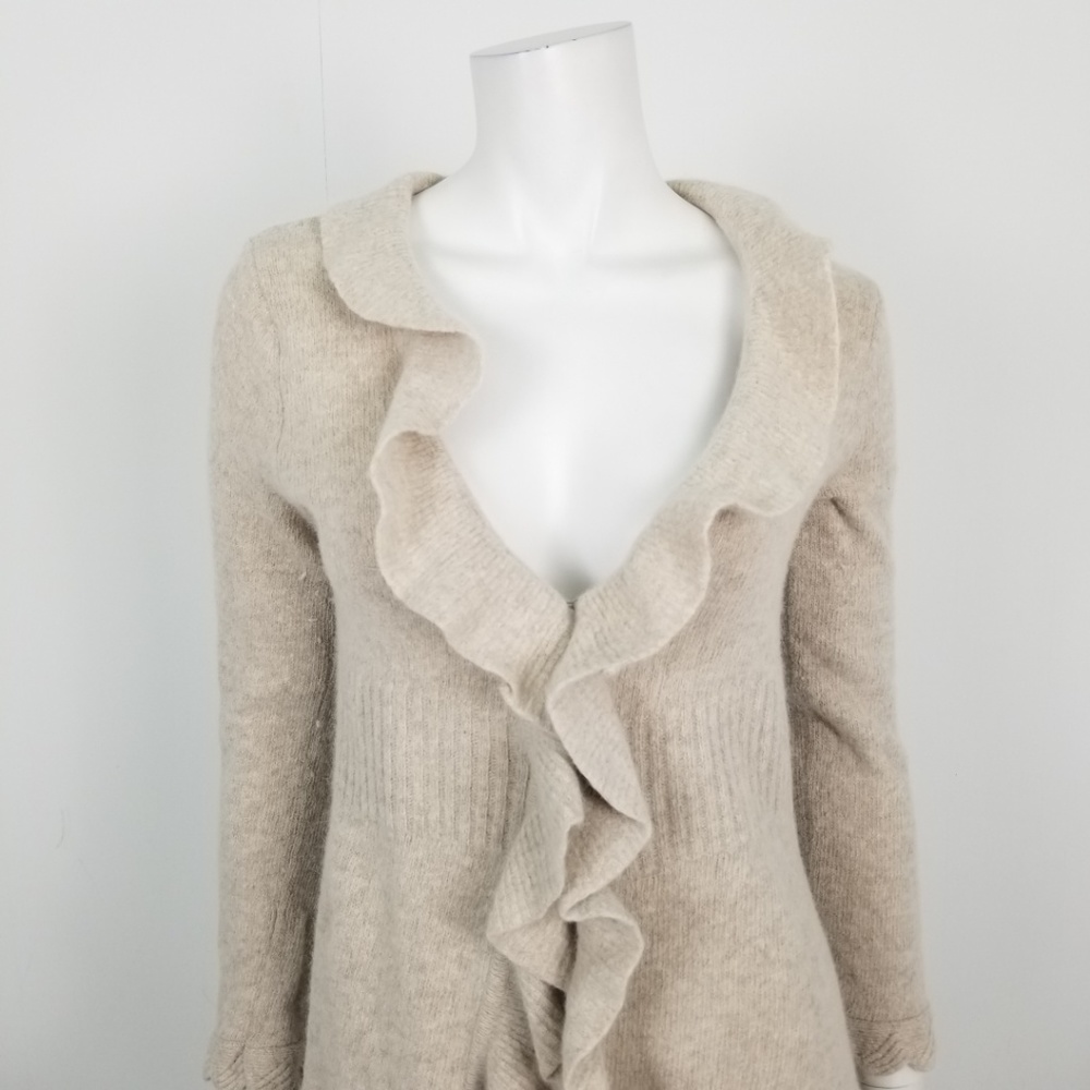 *SOLD*  Cynthia Rowley Wool Angora Cream Cardigan - Picture 2 of 6